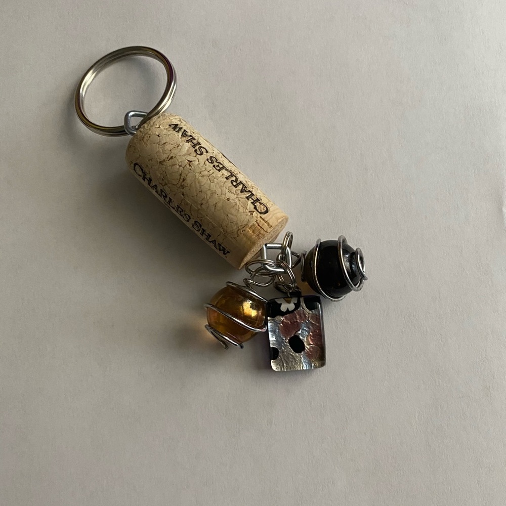 Handmade cork keychain